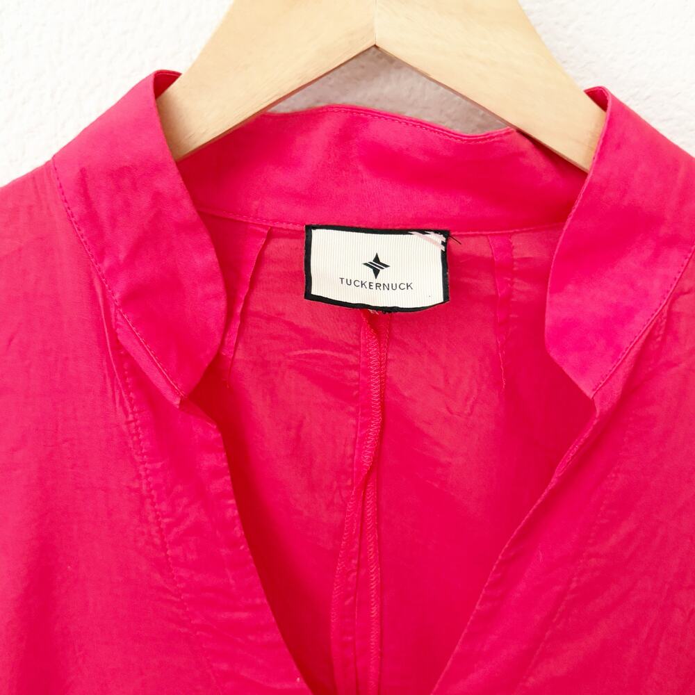TUCKERNUCK | Poppy Bright Pink Tiered Cotton Maxi Dress Ruffle Puffed | XXL - Picture 3 of 9